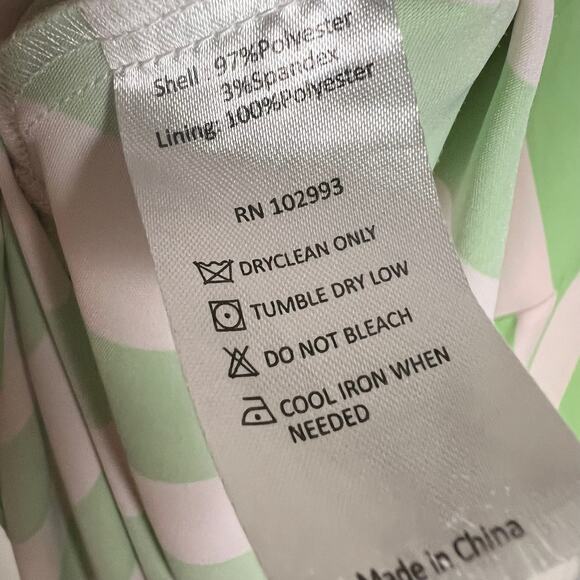 Saunders Collective Mint Imman Striped Sleeveless V-Neck Slip Midi Dress Size 12 - Picture 13 of 13